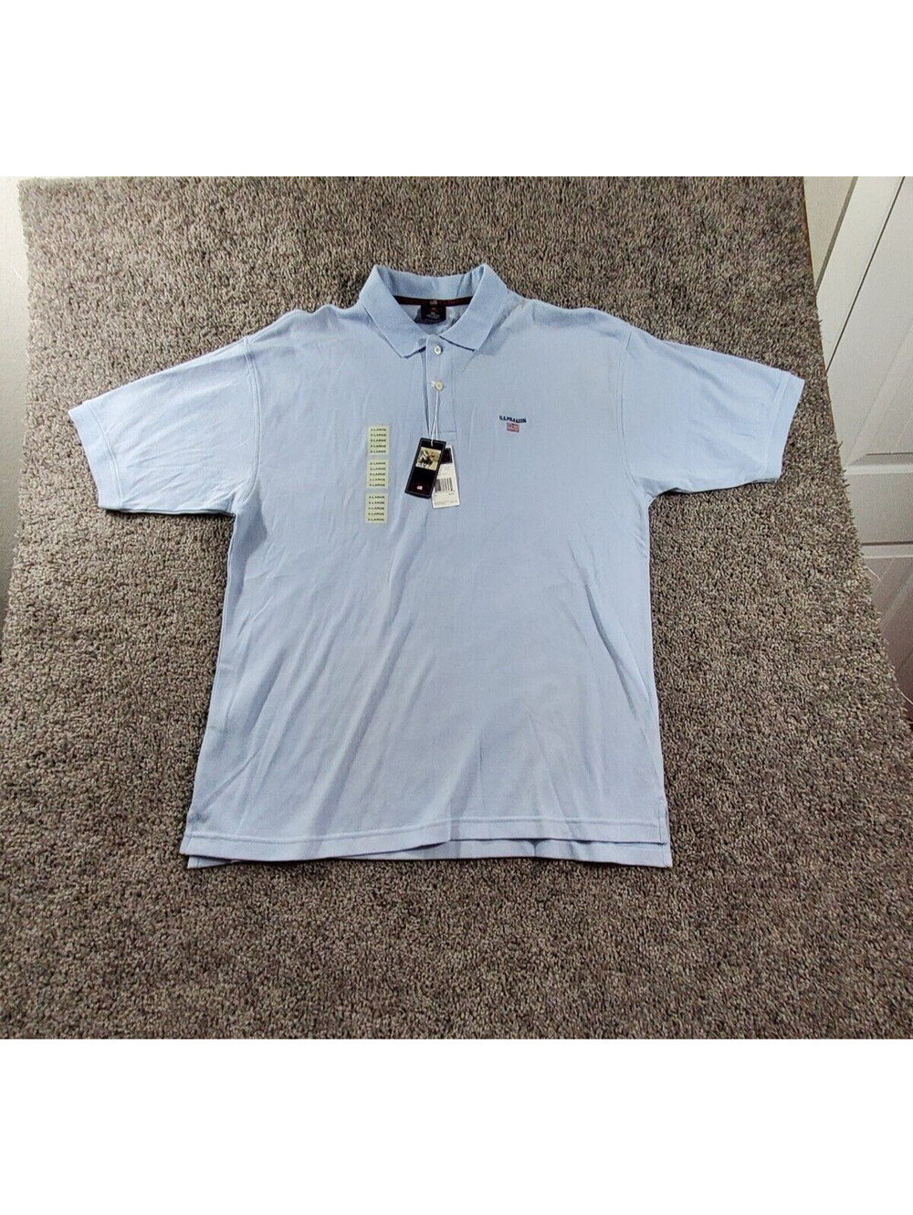 NWT U.S. Polo Assn. Light Blue Polo Shirt Men's Size XL Short Sleeve